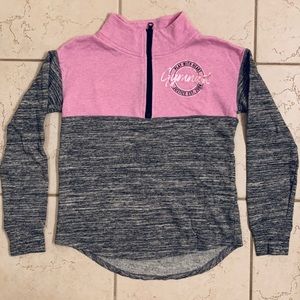 JUSTICE 1/4-Zip Gymnast Pullover (Size 12)